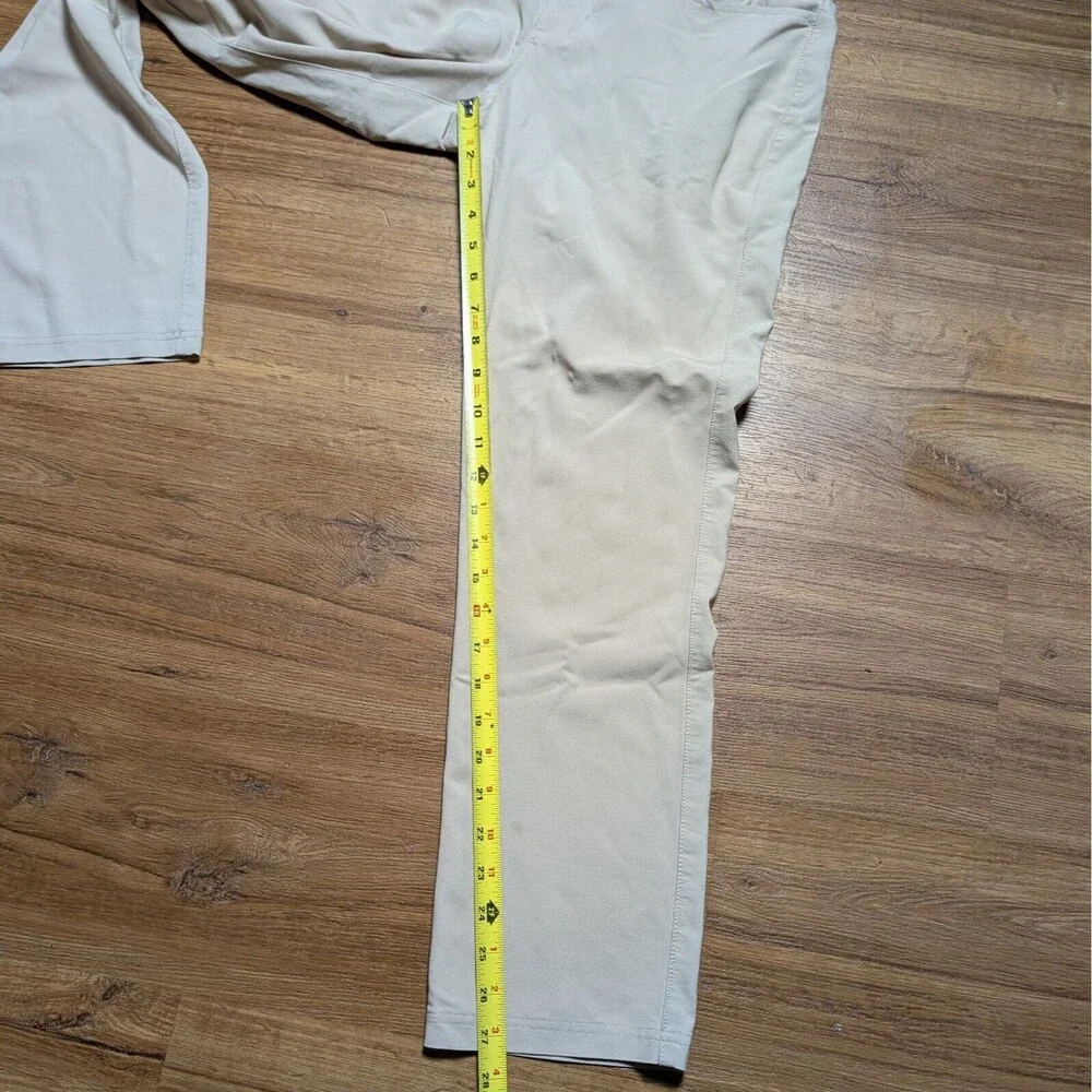 Tasc Pants Mens 30x30(32x27) Straight Fit Khaki Performance Bamboo Golf Stretch